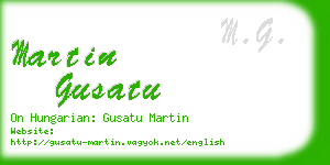 martin gusatu business card